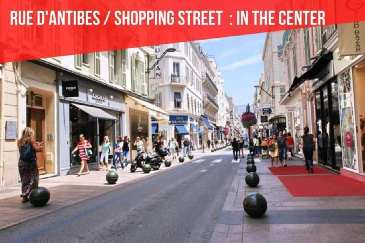 Cocoon Center - Rue D'Antibes - 200M Plage- Clim - Wifi - Unique Cannes Exteriör bild